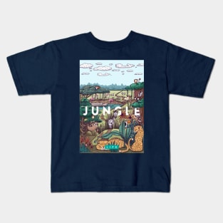 jungle animal illustration Kids T-Shirt